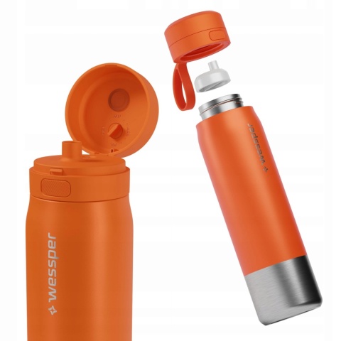 Butelka filtrująca stalowa bidon na wodę z filtrem WESSPER B2 ACTITEX 700ml