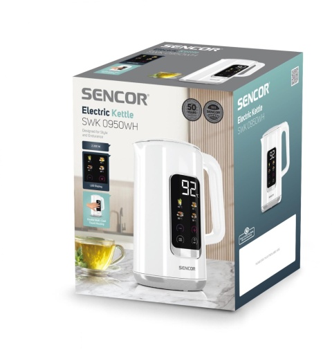 Czajnik elektryczny biały SENCOR SWK 0950 WH