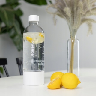Butelka na wodę do saturatora Wessper Sodamaker S1 800 ml - BPA FREE Biała