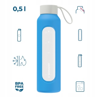 Szklana butelka na wodę 0,5l Ocean Wessper B1 Nowy Styl