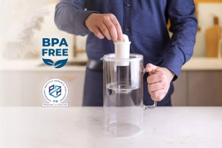 Dzbanek szklany D2 BOROSILICATE WESSPER - BIAŁY