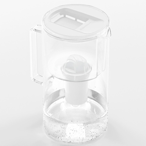 Dzbanek szklany D2 BOROSILICATE WESSPER - BIAŁY