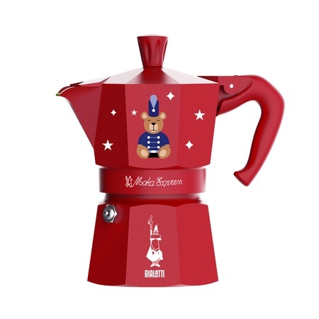 Bialetti Moka Express 3tz Joyful Christmas Czerwona