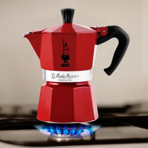 Bialetti Moka Express 6tz kolor CZERWONY